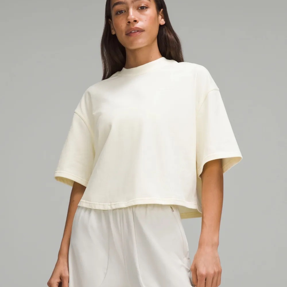 Lululemon brushed heavyweight Crop T-Shirt